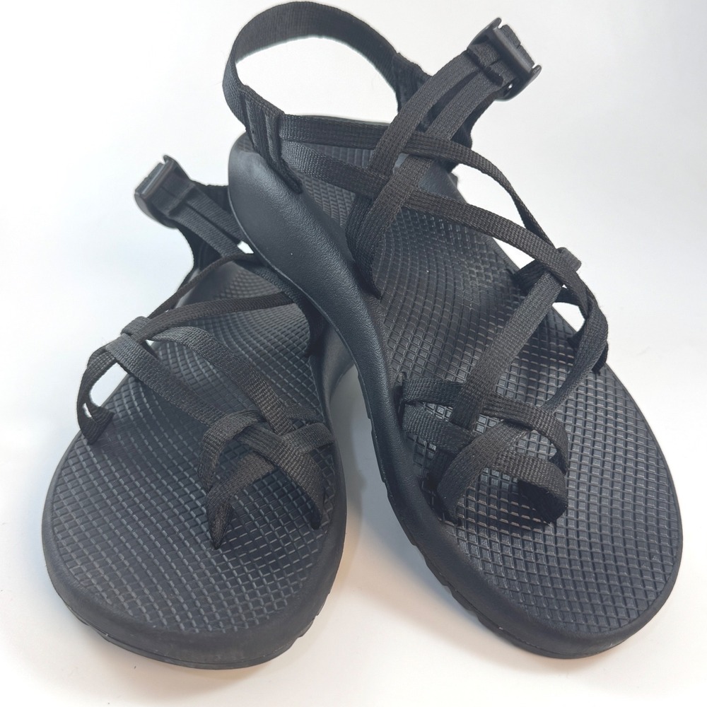 Chaco Z/Cloud 2 Womens Black Strappy Athletic Hiking Sandals Toe Loop J105492 10